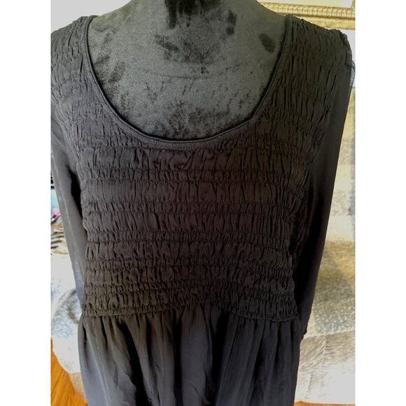 Old Navy Boho-Midi Dress XXL Smocked Bodice & Eyelet Hem Flowy Fairy Whimsigoth - Picture 3 of 13